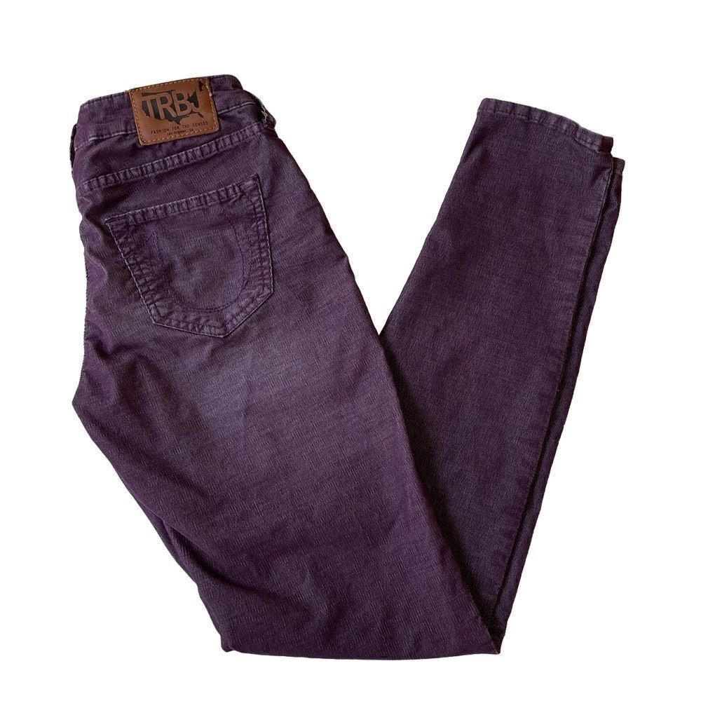 True Religion Purple Corduroy Shannon Jeans‎ - Women’s 27